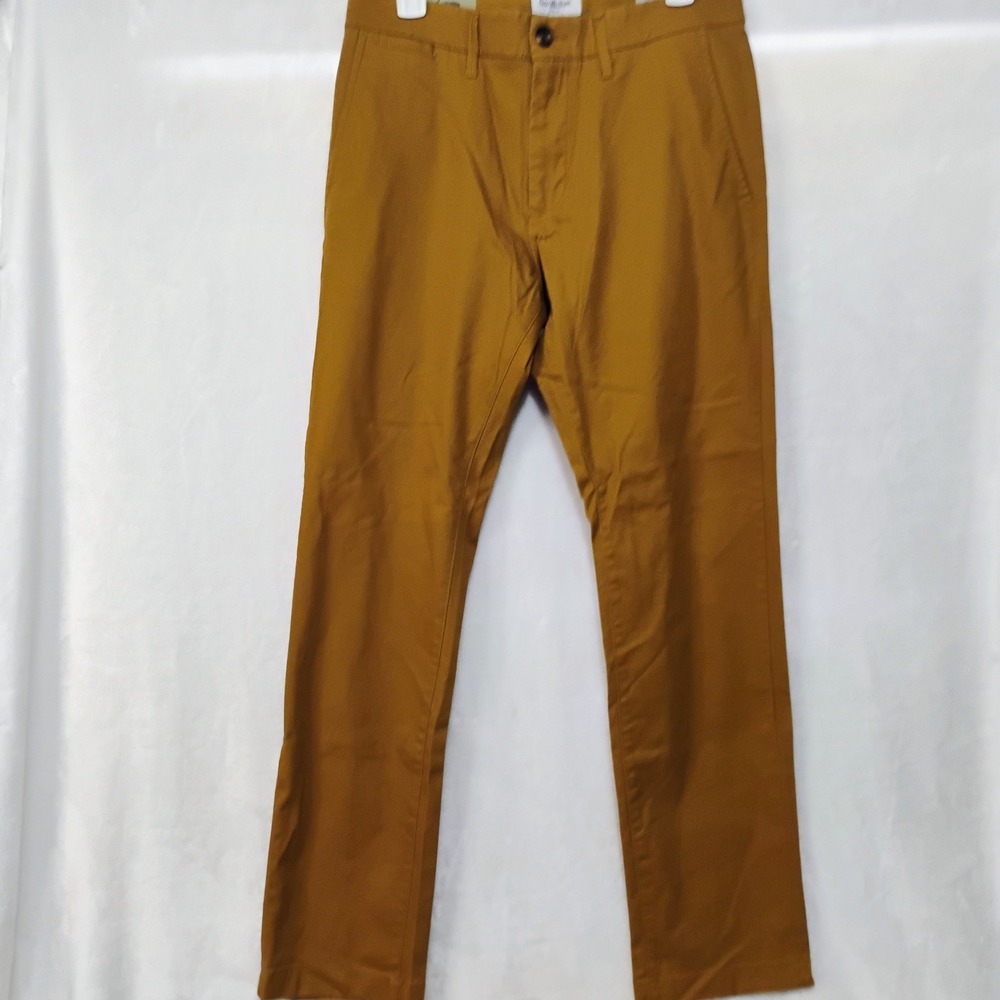 Goodfellow Hennepin Slim Chino Pants Mens 30x30 Mustard Gold Stretch NEW B - Picture 2 of 6